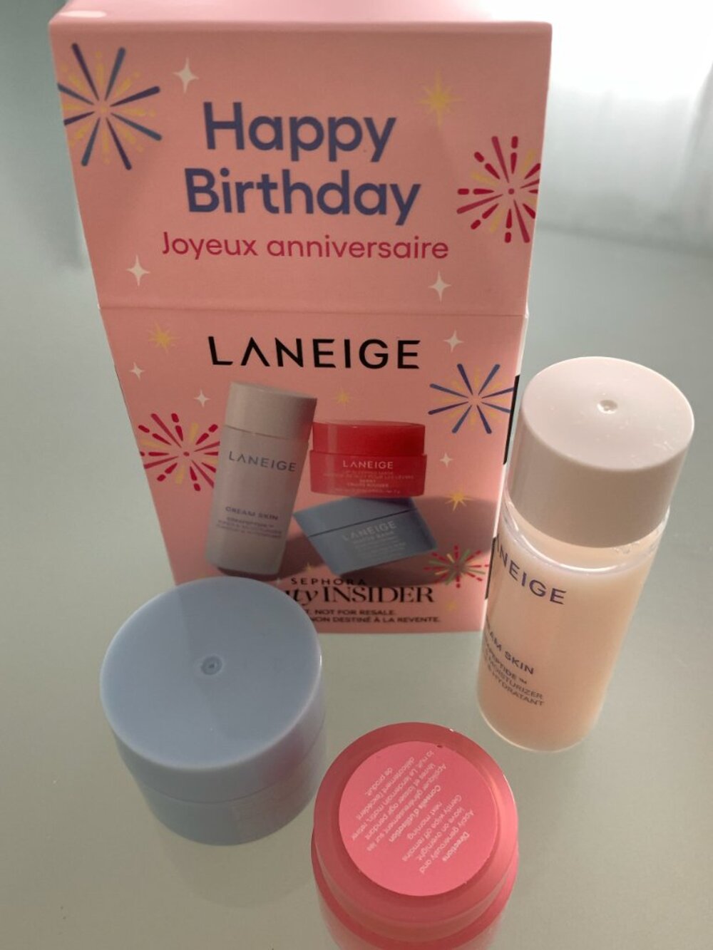 BNIB Laneige Birthday Kit (2025) DELUXE SAMPLES Water Bank Cream Toner LIP MASK